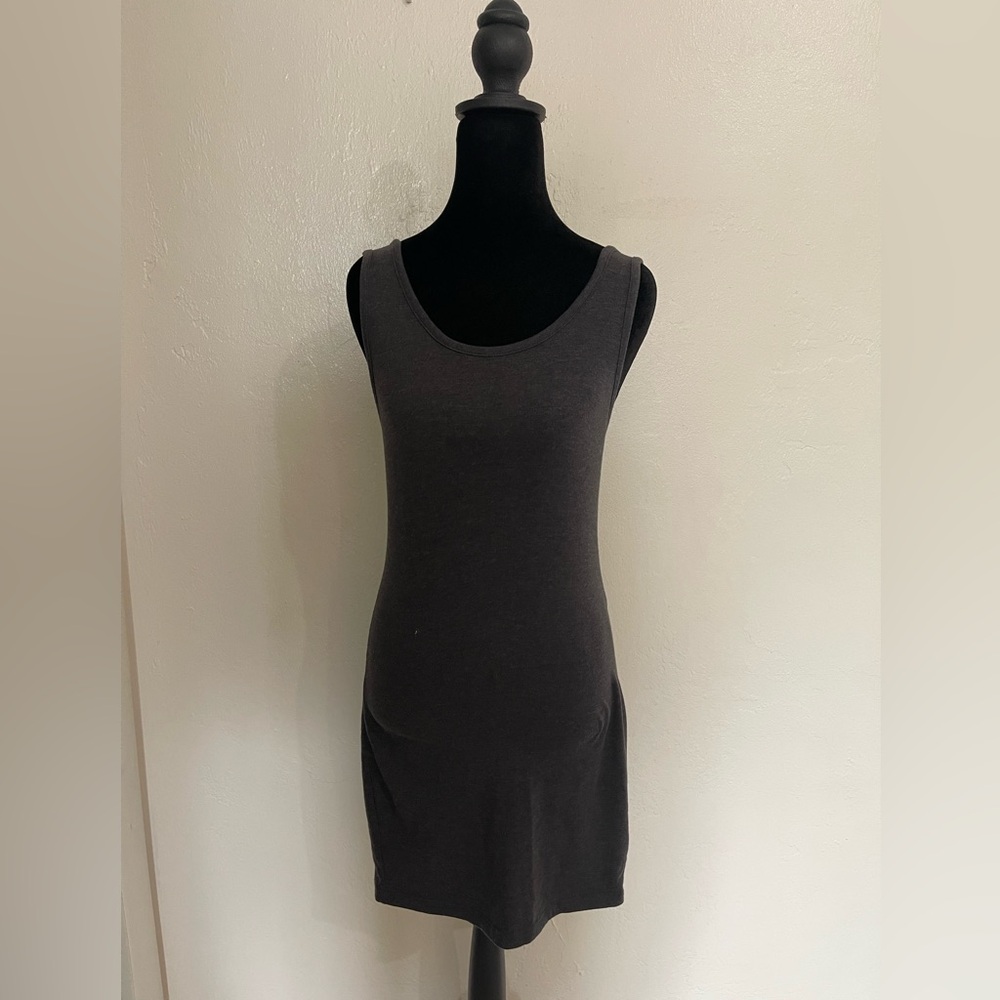 Zenana Outfitters Charcoal Grey Tank Bodycon Mini Dress - Size M